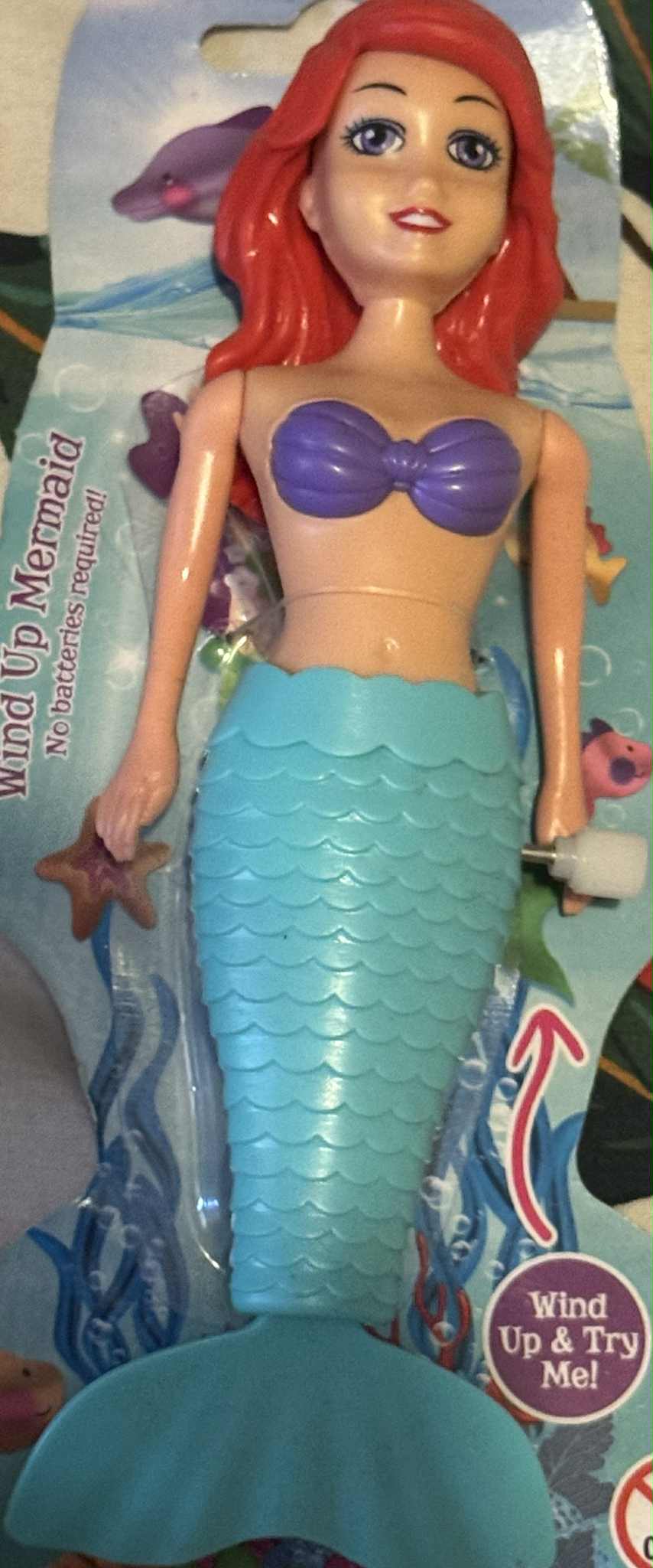 Wind up mermaid doll