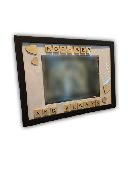 A4 Photo Frame – Printed Image with Custom Lettering