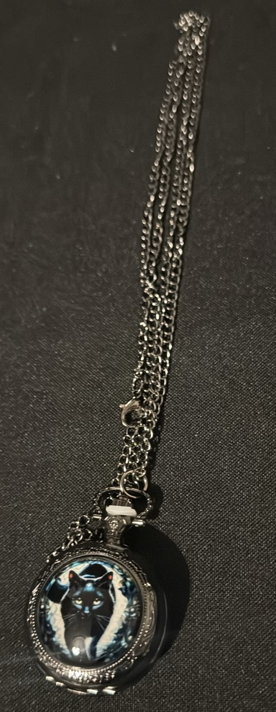 Black Cat Miniature pocket watch