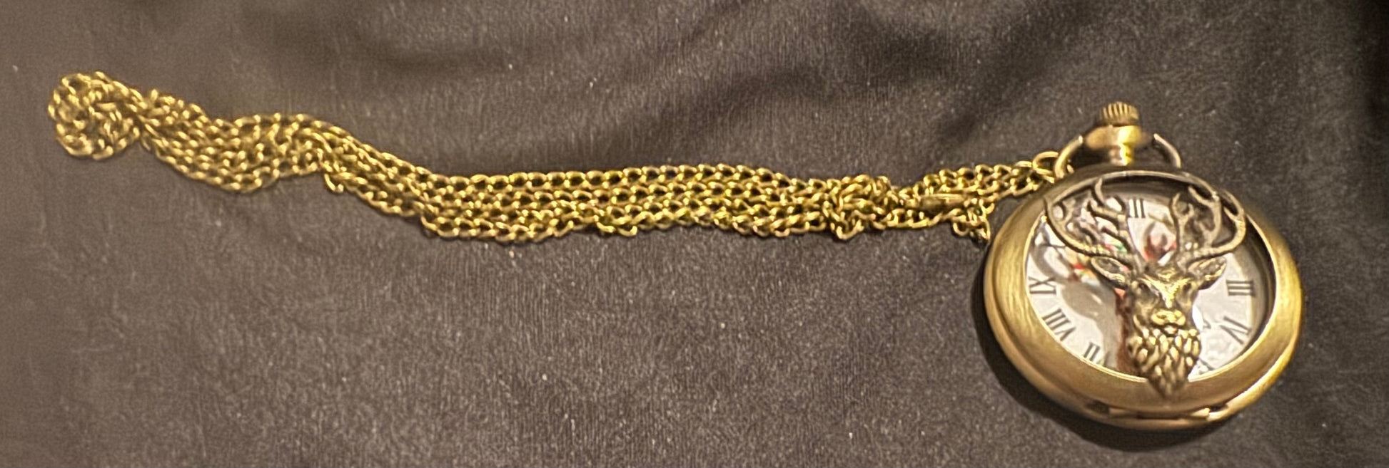 Vintage elk pocket watch